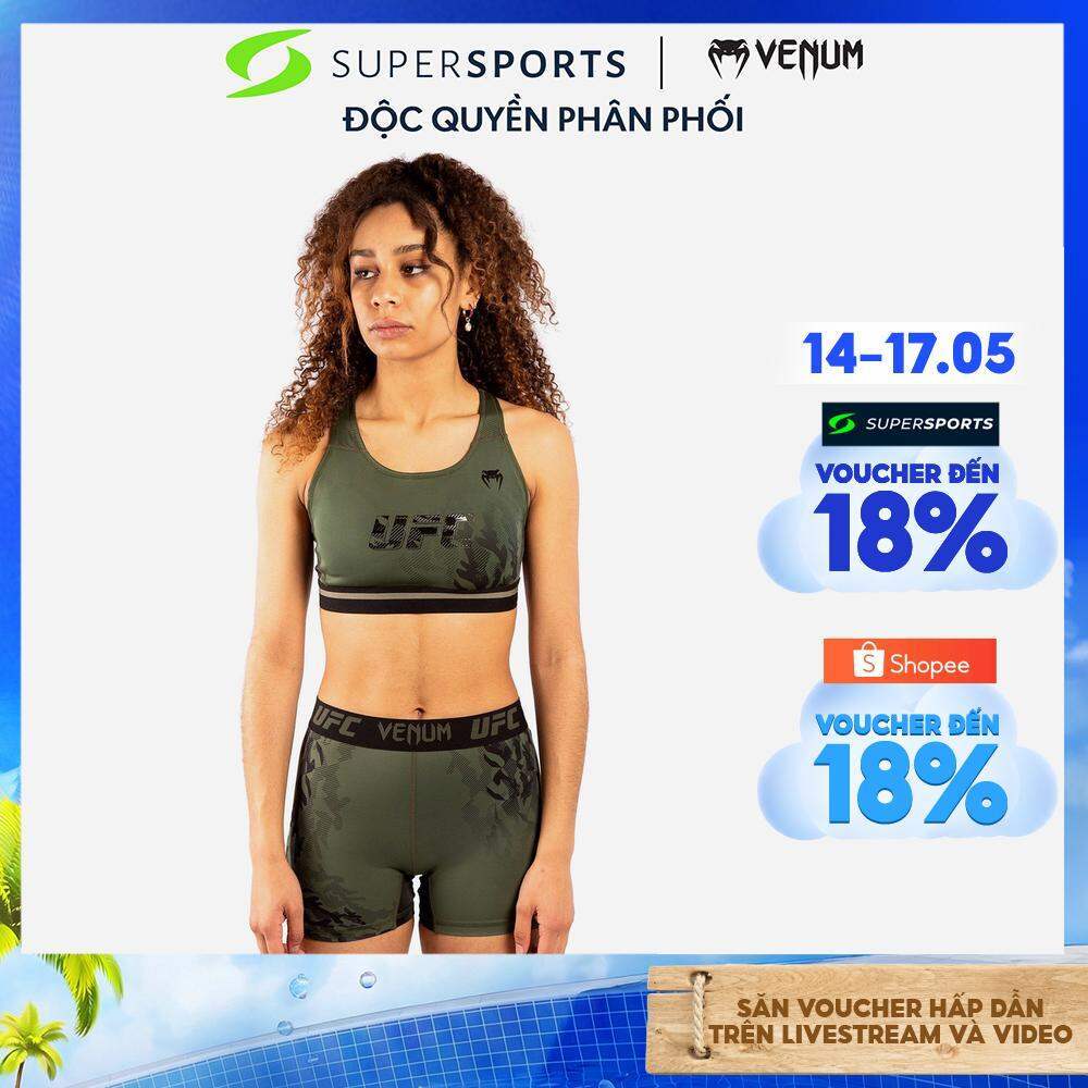 Áo Bra Thể Thao Nữ Venum Official Ufc Fight Week - Xanh Quân Đội  - VNMUFC-00024-015