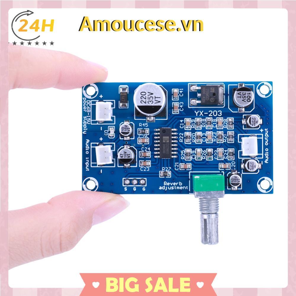 PT2399 Micro Reverberation Board DC Bộ Nguồn Đơn M65831 Bộ Khuếch Đại Mono Preamp Reverb Micro Rever