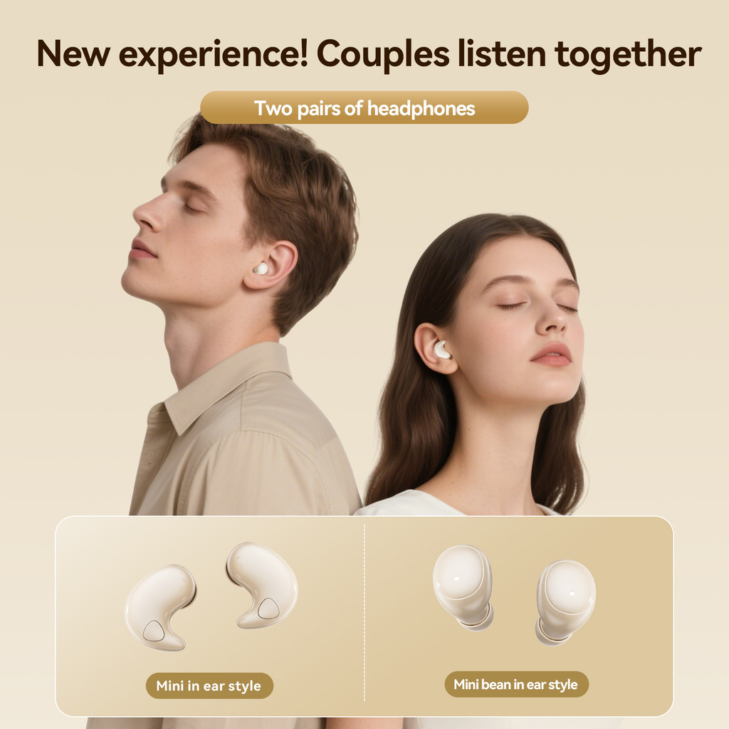 SPRSE M126 Tai nghe Bluetooth ngủ 2 cặp không dây có Mic Tai nghe Mini khử tiếng ồn Tai nghe trò chơi | BigBuy360 - bigbuy360.vn