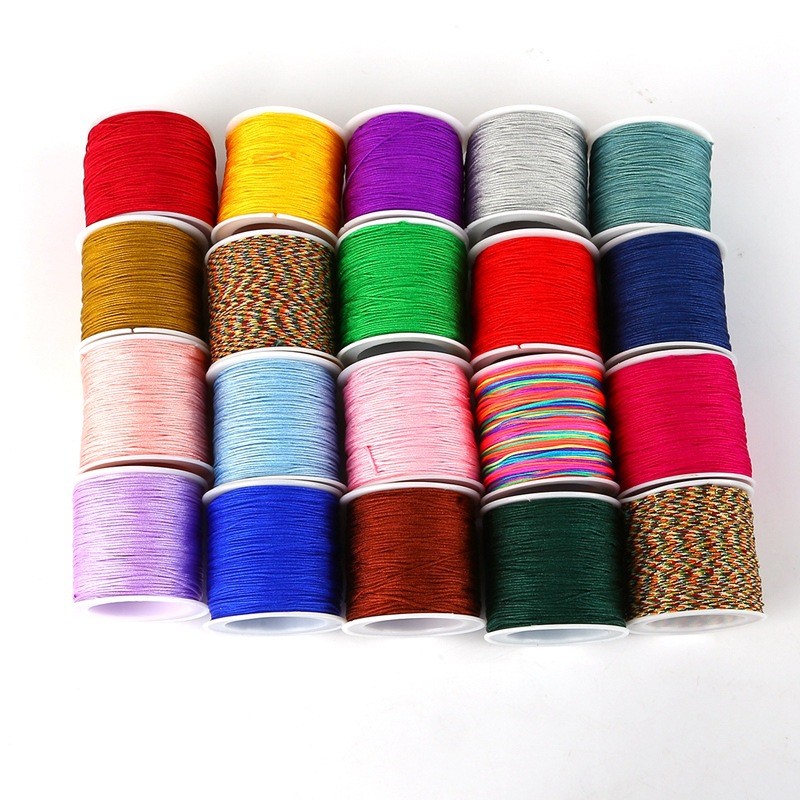 Số giảm giá hấp dẫn 72 Sợi Đài Loan Tự Làm Handmade Dây bện 0,8mm Dây thắt nút Trung Quốc Trang sức 