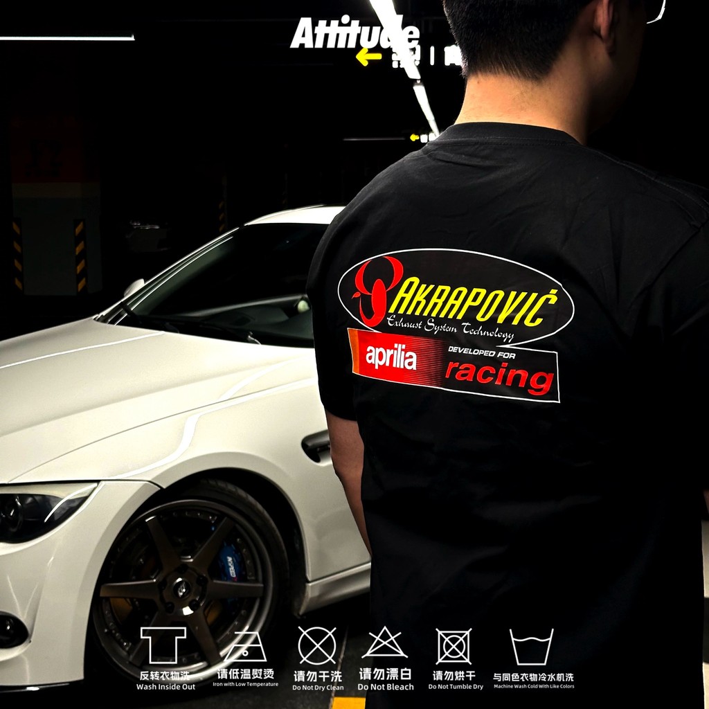 Thái độ Xe máy Đi xe máy aprilia aprilia Scorpio AK Áo thun ngắn tay Cotton nguyên chất
