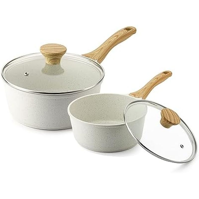 ranite Coating, Stay-cool Handle, Multipurpose Handy Sauce Pot Small Kitchen Cooking Pot, Induction 