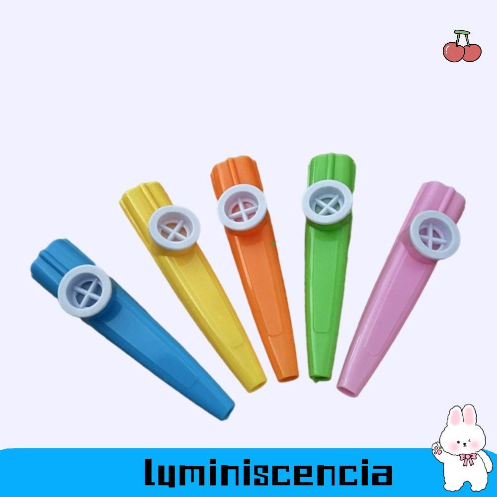 LUMINISCENCIA Kazoo, 1 / 5 / 10 Sáo Kazoo Nhựa, Còi Nhiều Màu Sắc Ngộ nghĩnh Nhạc Cụ Đảng