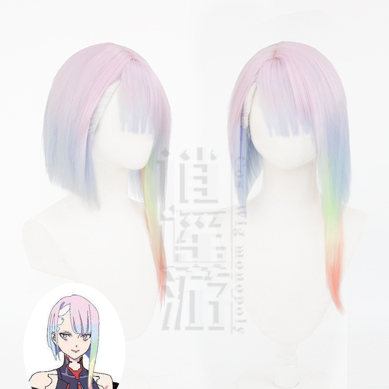 Xiaoyaoyou Cyberpunk Edge Walker cos Tóc Giả Heroine Lucy Anime Tóc Giả Giả Thời Trang Sản Phẩm Mới