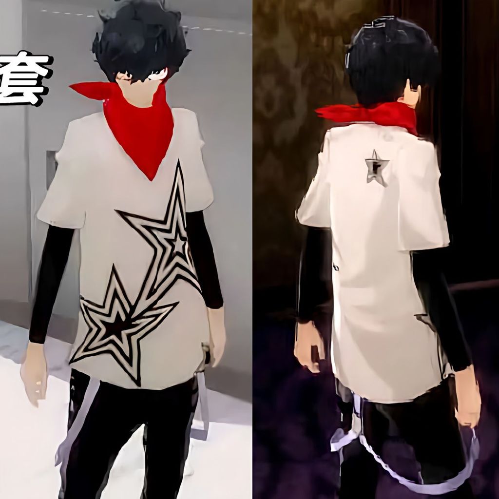 ren amamiya cosplay Amamiya Ren cosplay persona 5 cosplay Ren Amamiya Same Style T Shirt 3-Piece Sui
