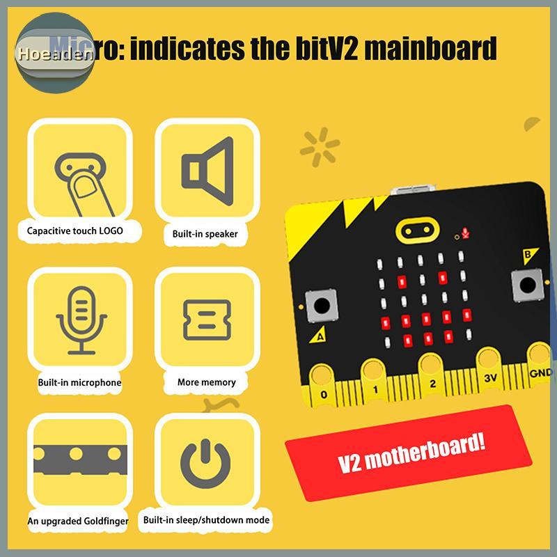 Hoeaden Micro: Bit V2 Micro Bit Go Edition BBC Microbit dành cho trẻ em Bảng phát triển DIY BBC Micr