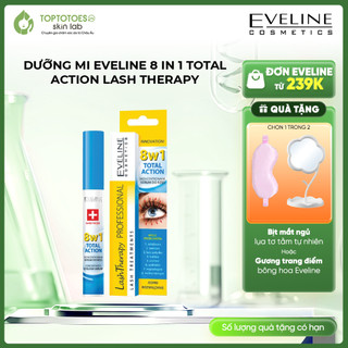   HÀNG NHẬP KHẨU  Dưỡng mi Eveline 8 In 1 Total Action Lash Therapy làm dày và dài mi 