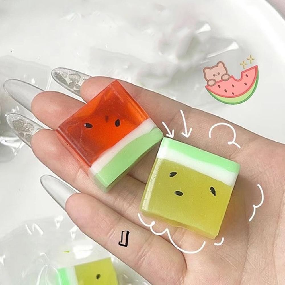 Mùa Hè Giới Hạn Dưa Hấu Ice Cube Squishy Giảm Căng Thẳng Ice Fun Cube Squishy Squishy Cube U8g6