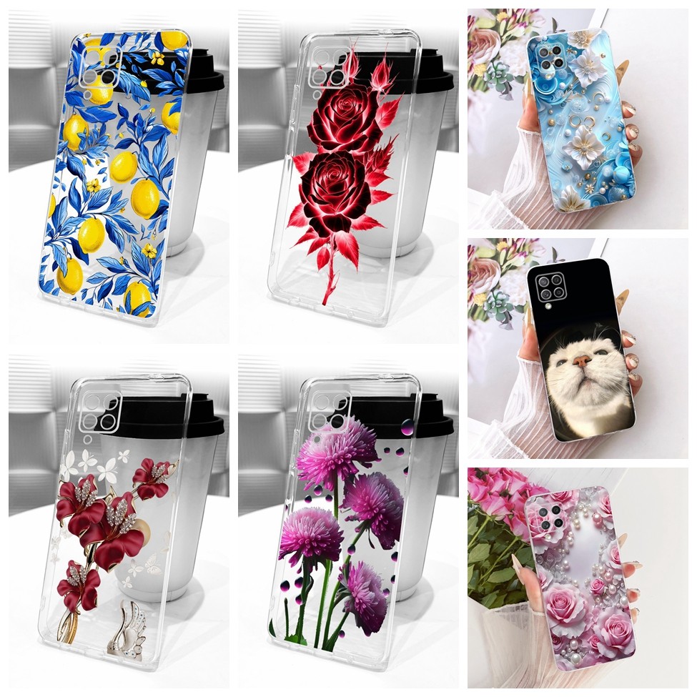 Ốp Lưng Trong Suốt Cho Samsung A42 5G SM-A426B Mèo Dễ Thương Thời Trang Bướm Sơn Ngộ nghĩnh Vỏ Cho S