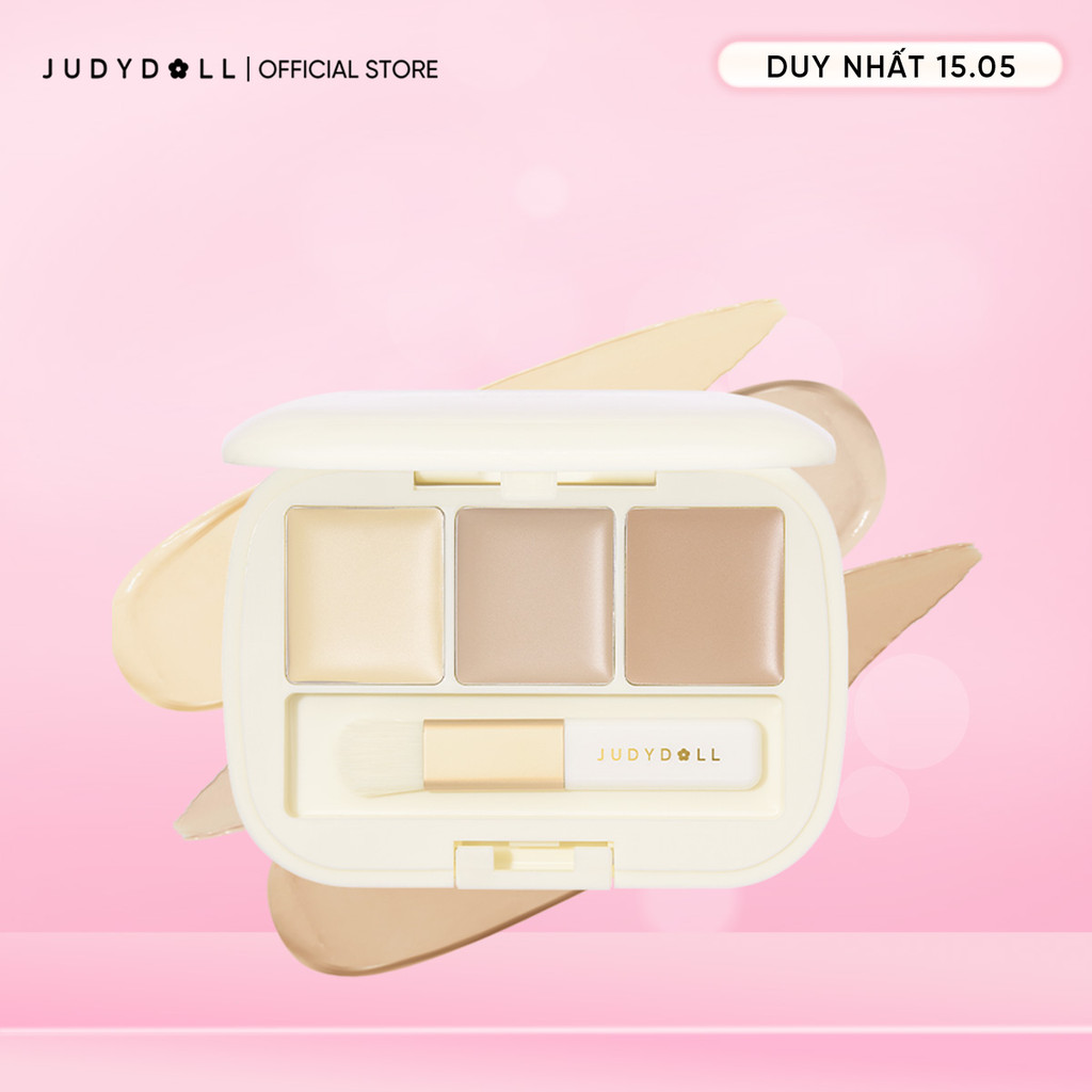 Bảng che khuyết điểm 3 màu JUDYDOLL Moisturizing 3-Color Concealer Palette Mềm mịn Chống nước 2.7g | BigBuy360 - bigbuy360.vn