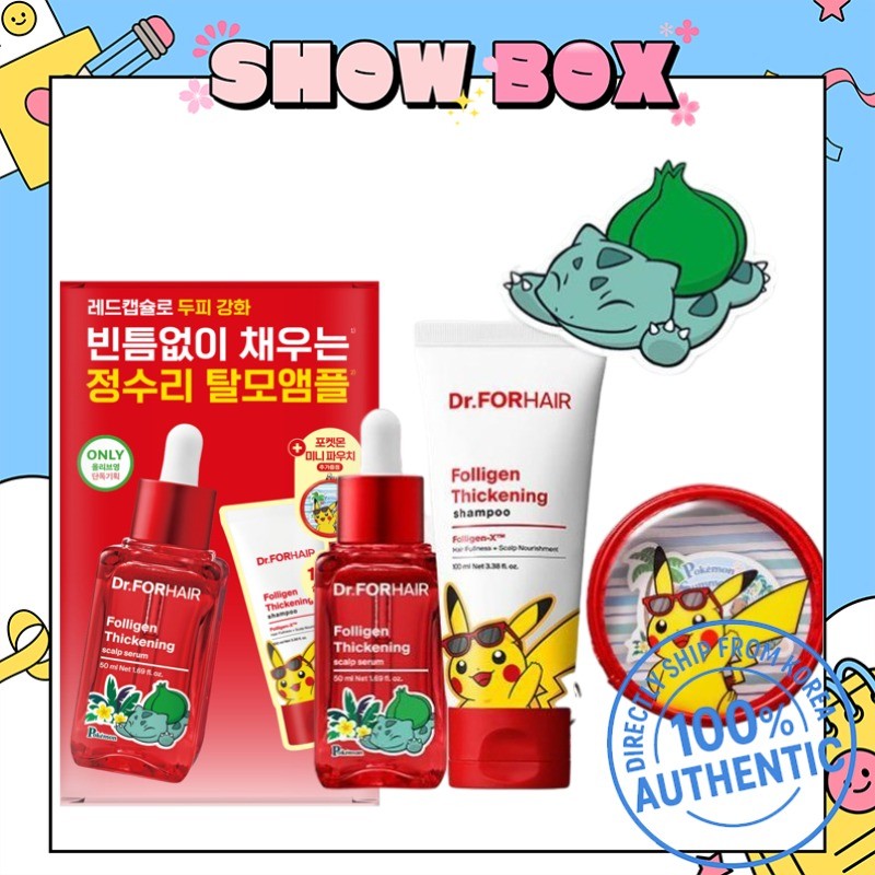 [Pokemon] Bộ chăm sóc rụng tóc Dr.ForHair Serum 50ml + Dầu gội 100ml + Túi nhựa PVC (Dr.FORHAIR)