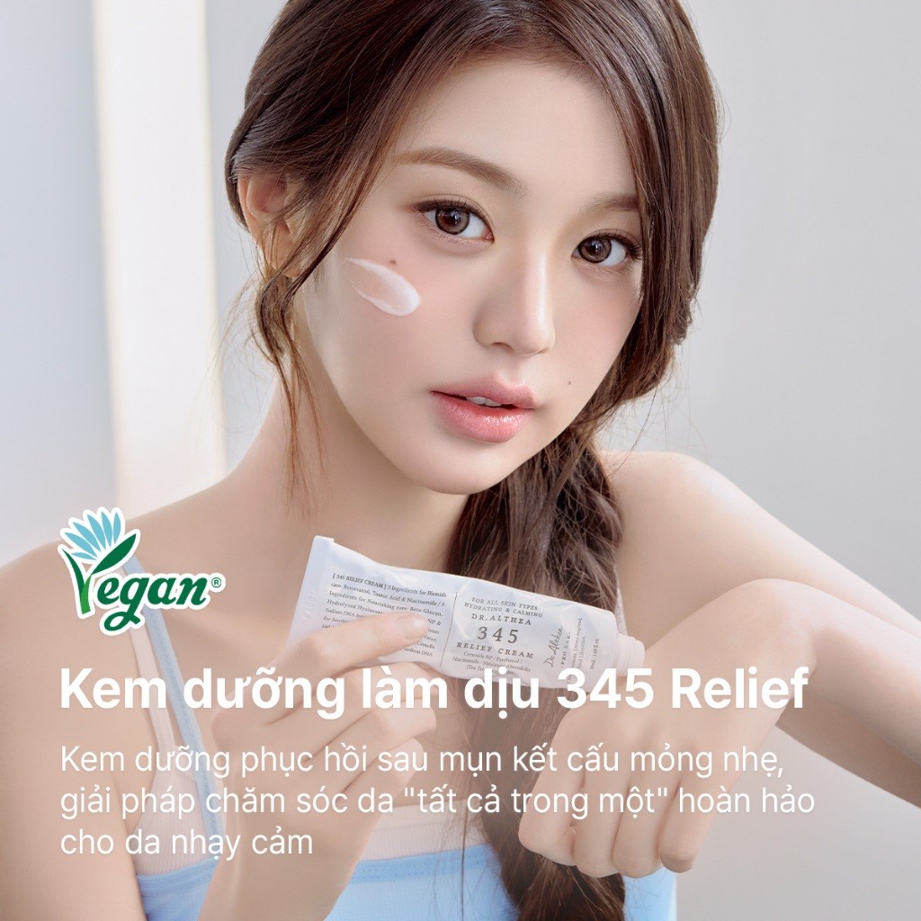 Dr.Althea 345 Relief Cream 50ml | Facial Moisturizer, Soothing, Hydrating [Dành cho da nhạy cảm]