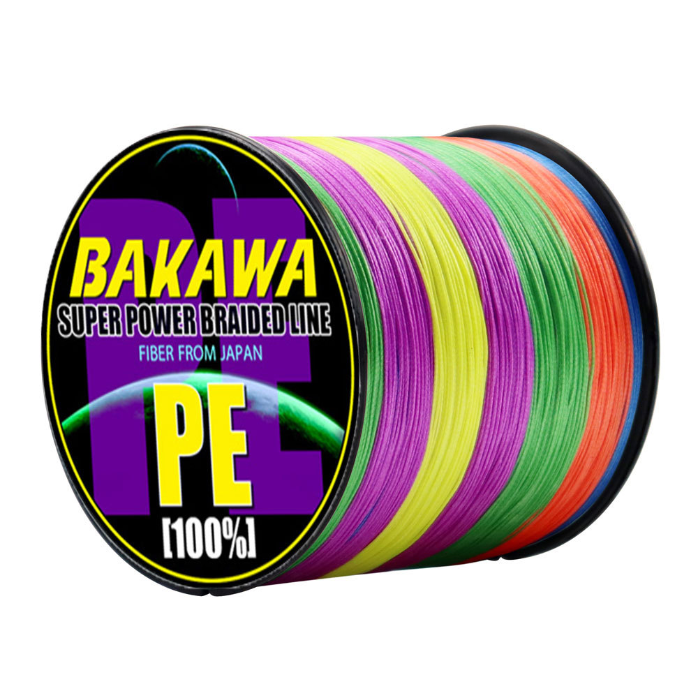 BAKAWA 500M 8X PE Dây Câu Bện Nước Mặn Biển 8 Dây PE Dây Nổi Bện