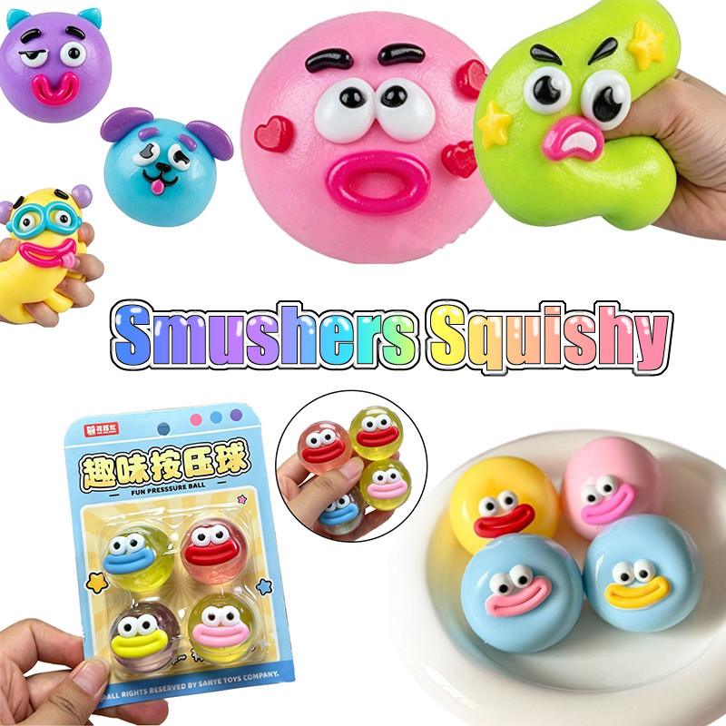 Silly Face Squeezy Toy Smushers Squishy Slime Dog Face Swap Đồ chơi giảm căng thẳng Quà tặng trẻ em