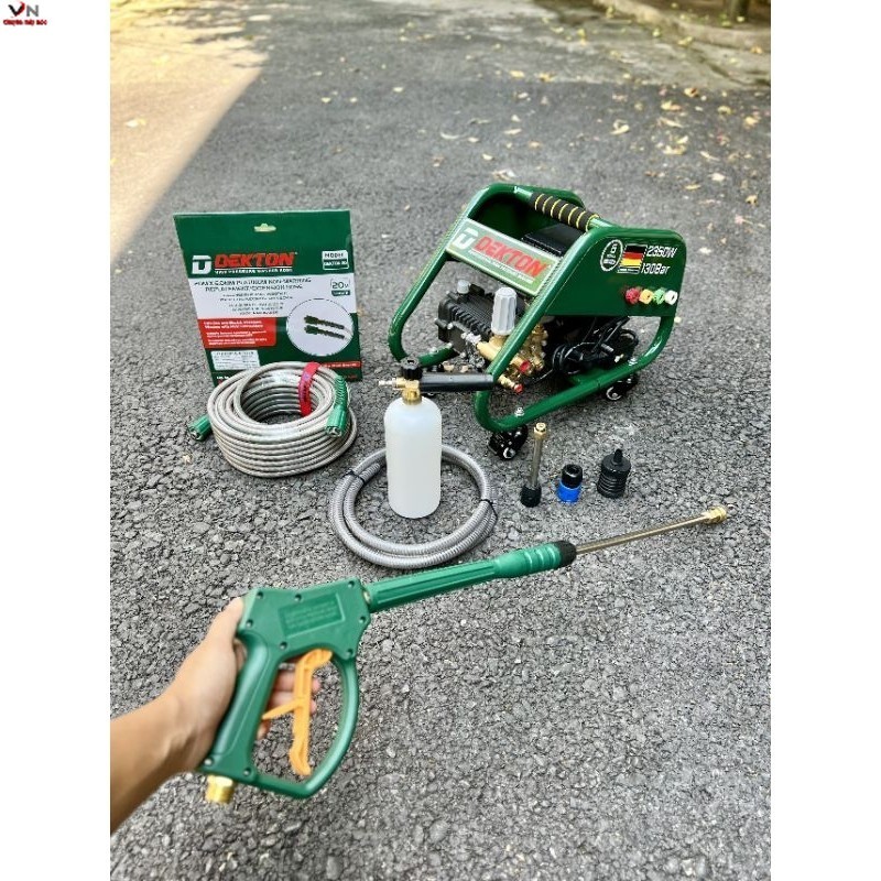 Máy rửa xe dekton DK-HPW2350 Chống giật, đầu bơm đồng VN máy móc
