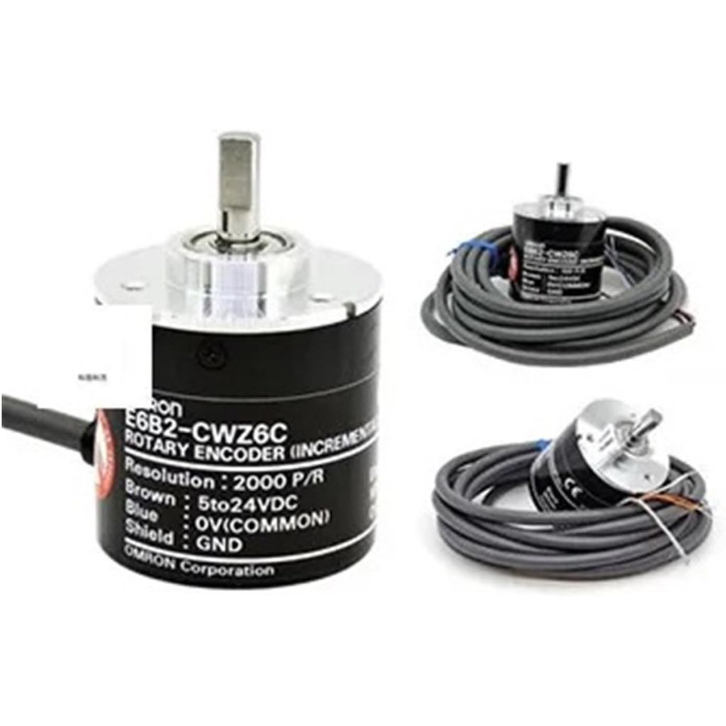 E6B2-CWZ6C 100PR-2000PR Bộ mã hóa quay gia tăng Đường kính 40mm Cáp 2M NPN 5-24VDC E6B2-CWZ6C (E6B2-