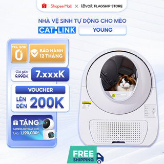  TẶNG CAMERA C231- Máy Dọn Phân Cho Mèo Tự Động CATLINK Young | Khử mùi hiệu quả - Cảm biến an toàn - Ngăn chứa lớn 