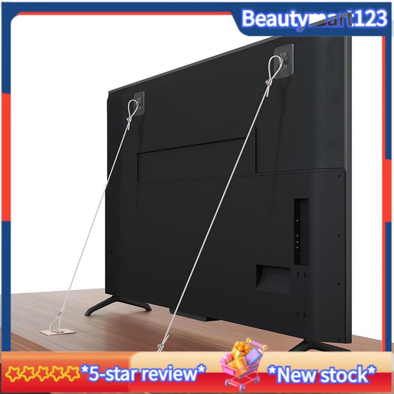 [BM] 6 Gói Dây đeo an toàn TV 42Inch có thể điều chỉnh, Neo tường nội thất chống dính không khoan Mà