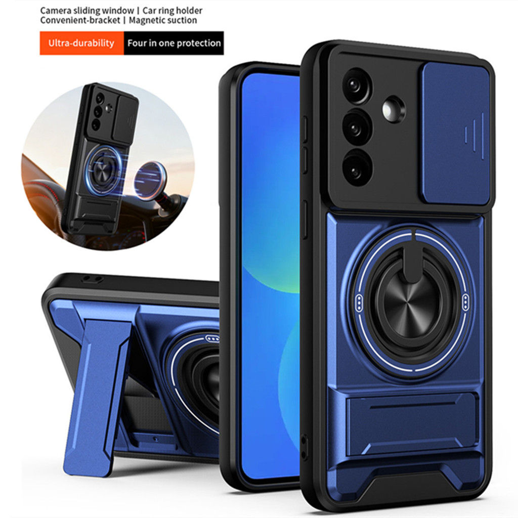 Dành Cho Samsung Galaxy A27 5G Ốp Lưng Coque Armor Trượt Ống Kính Dành Cho Samsung A27 Galaxy A27 Từ