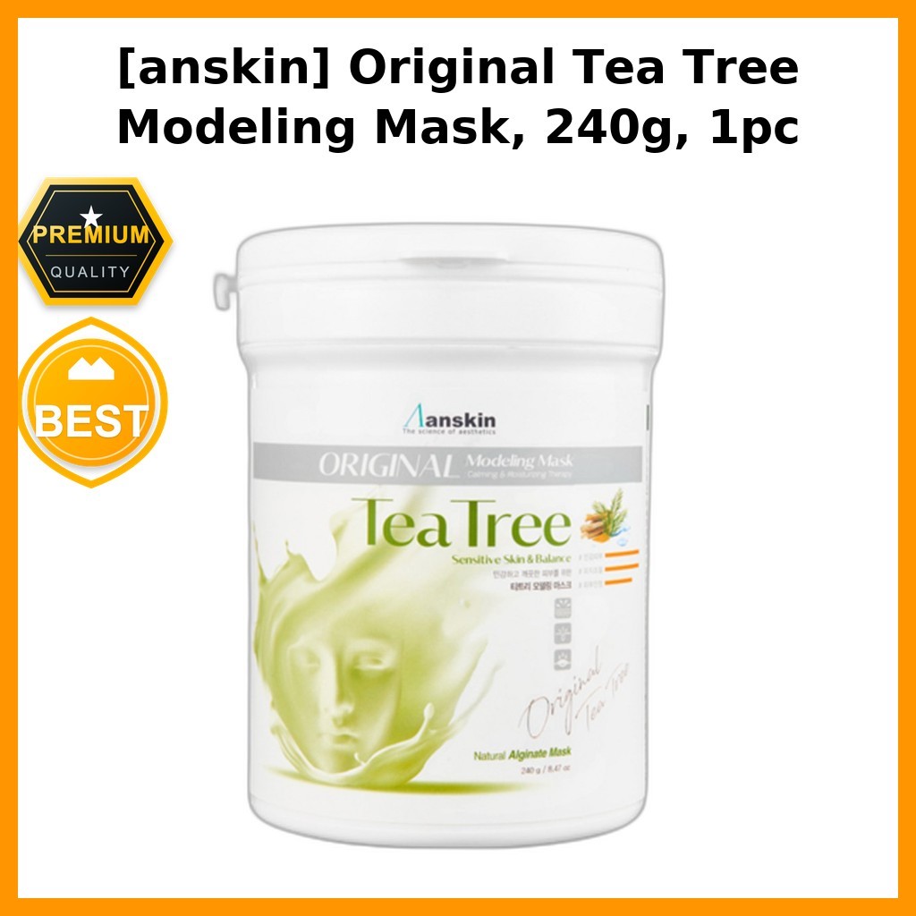 [anskin] Mặt nạ mô hình cây trà nguyên bản, 240g, 1 cái/ Mặt nạ mô hình Hàn Quốc/ Chiết xuất cây trà