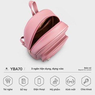 Balo Yuumy (Thời trang nữ tiện lợi cỡ trung - Balo da Seasand YBA70) Bagsmart