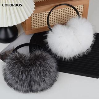 COFORDOS Bộ bịt tai lông thú mô phỏng, Máy hâm nóng tai ấm áp dày, Miếng bịt tai sang trọng chống gió chống nắng hợp thời trang mùa đông