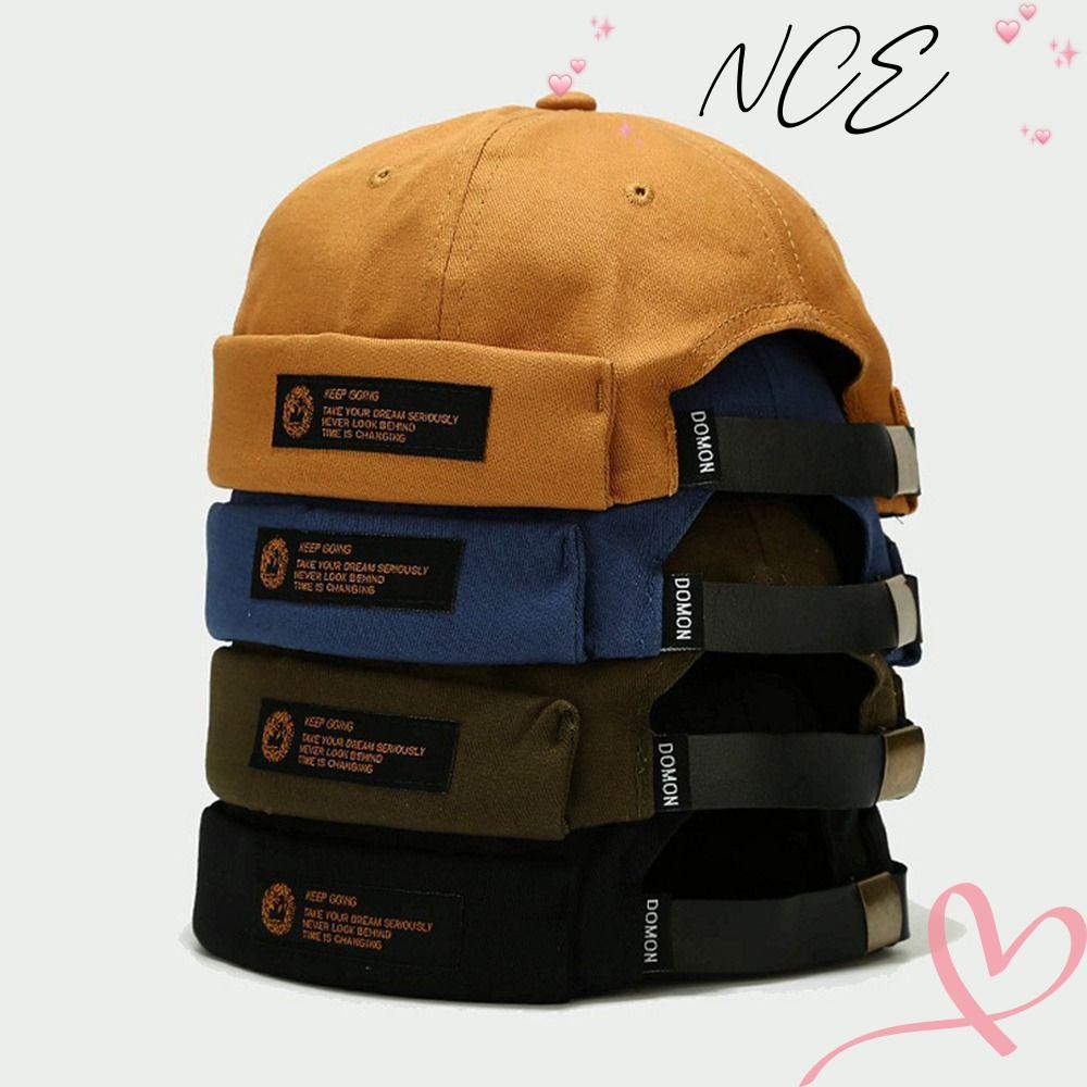 NCE Vành Docker Cap, Retro Chữ Có Thể Điều Chỉnh Beanie Street Hat, Thời Trang Cotton Hip Hop Màu Tr