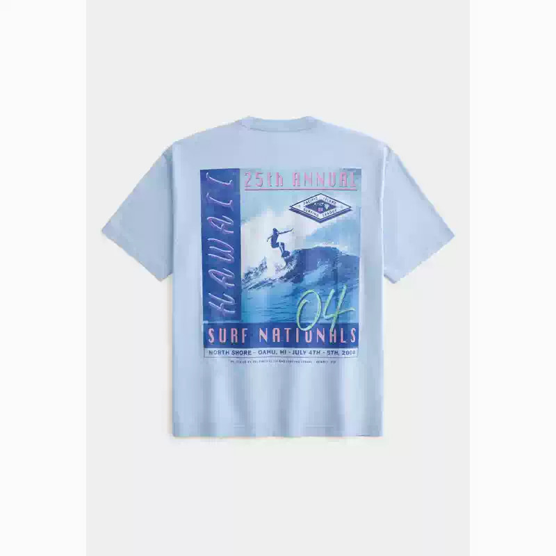 [100% Cotton Cao Cấp] Áo thun ngắn tay in họa tiết lướt sóng cổ điển Hollister Soft Premium New Loos