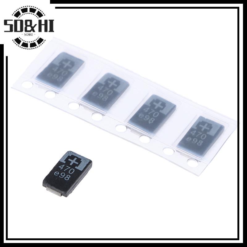 [SD & HI] 5 CÁI 2R5TPE470M9 470 2.5V 470UF Tụ điện Tantalum Tụ điện Polymer (vn)