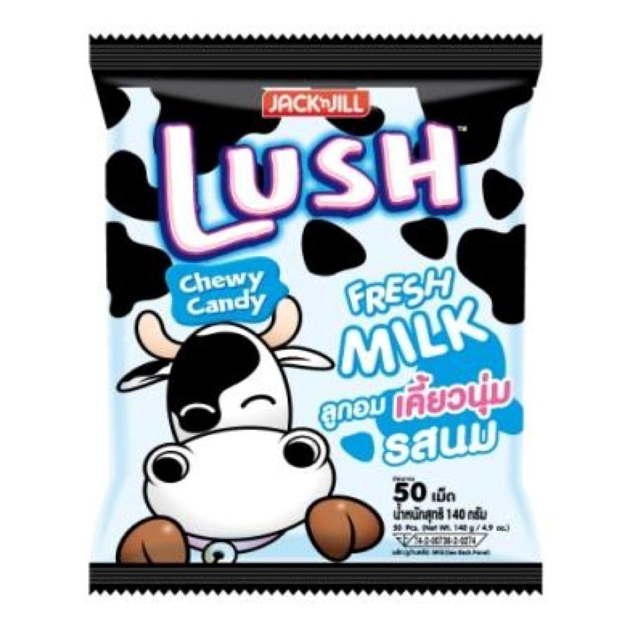 Kẹo Lush (Xanh) Vị Sữa Fresh Milk Chewy Candy Thái Lan gói 50 viên - Bánh kẹo candy food đồ ăn vặt