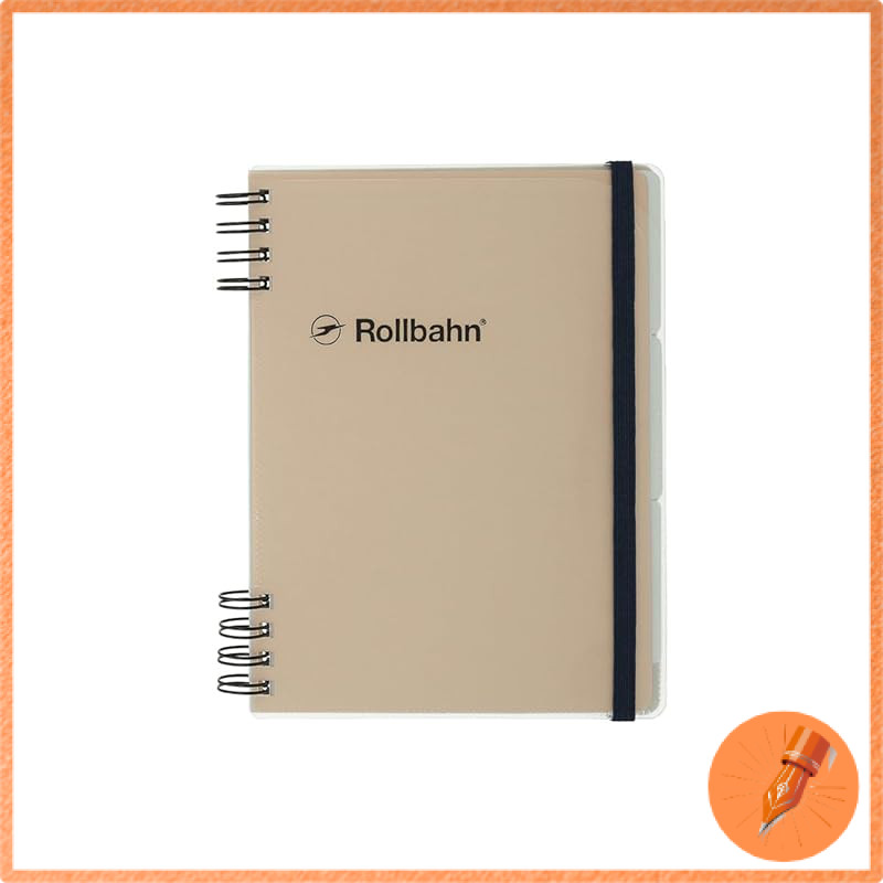 Delfonics LIFE LOG Rollbahn Flexible Cover 360° High Clear Pocket L – Light Pink and Greige Options