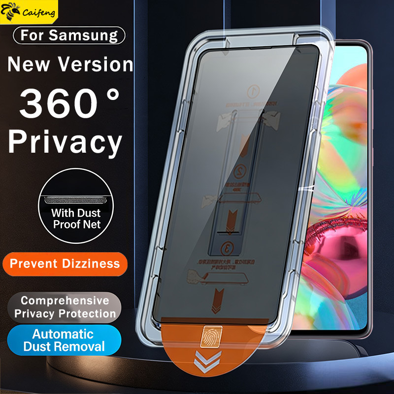 Kính Chống nhìn trộm bụi miễn phí lắp đặt chính xác màn hình bảo vệ Cho Samsung ss Galaxy A73 A72 A7