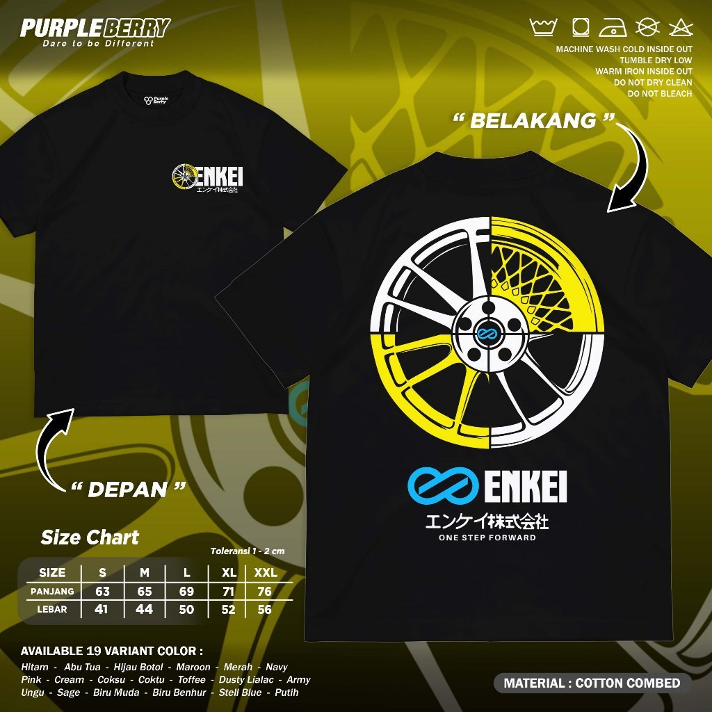 Racing Enkei Vành ô tô Nhật Bản Jdm Áo thun ô tô Microfiber Jersey