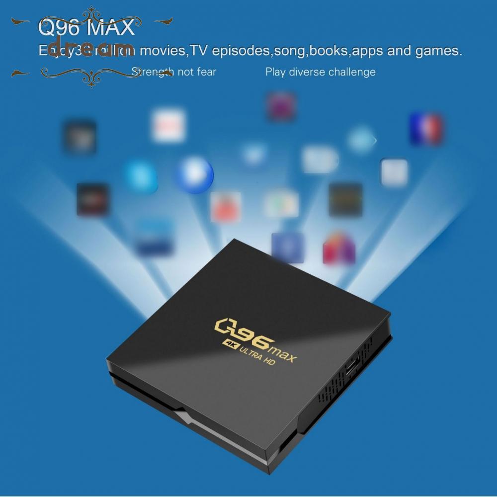 Q96 MAX Cho Android 14 TV Box 4K UHD Streaming Media Player Với CPU lõi tứ