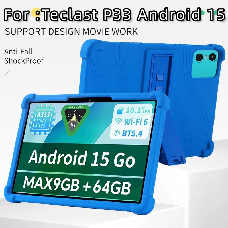 Vỏ bảo vệ đế Silicon mềm cho Teclast P33 Android 15 10.1inch 2025 Vỏ chống sốc