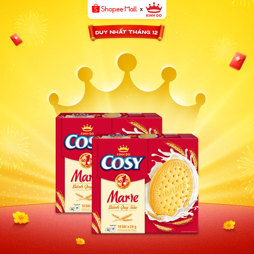   BAO BÌ GIAO NGẪU NHIÊN  Bánh Quy Sữa Cosy Marie Combo 2 Hộp x 336G 3 gói x120g 2 túi x 720g 5 khay x 408g  - LIVE 