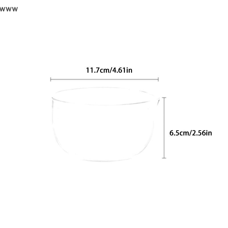 COD 350/600ml Transparent Tea Bowl with Spout Double Layer Japanese Matcha Bowl Heat-Resistant Salad