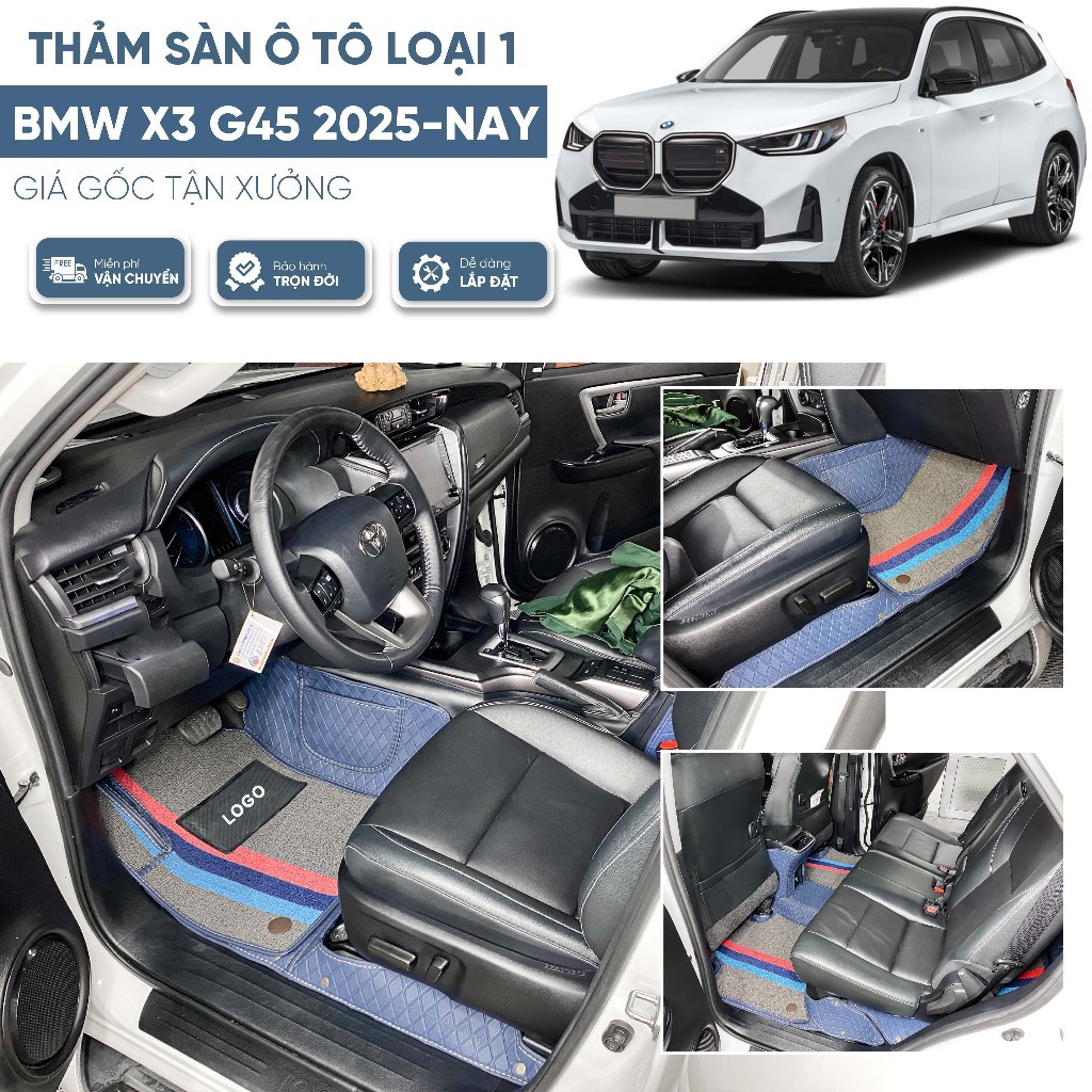 [MẪU MỚI] Thảm sàn 6D BMW X3 2025-nay G45 Da loại 1 - Hàng chính hãng - BH trọn đời