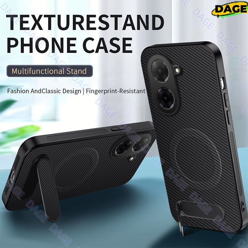 Dành Cho Poco C61 C71 C75 Vỏ Sợi Carbon Phong Cách Kinh Doanh Đơn Giản Cho Poco C75 Skin Feel Siêu M
