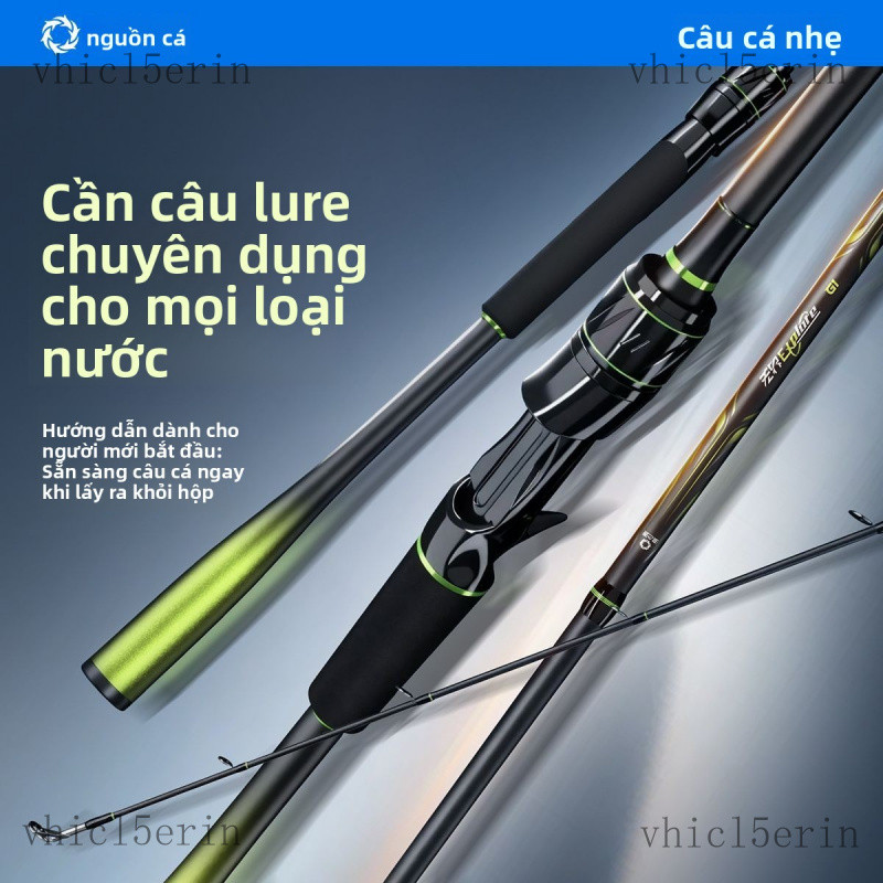Cần câu Cần câu đa năng Yuzhiyuan, cần câu siêu nhẹ chuyên dùng cho cá vược và cá lóc, cần câu ném x