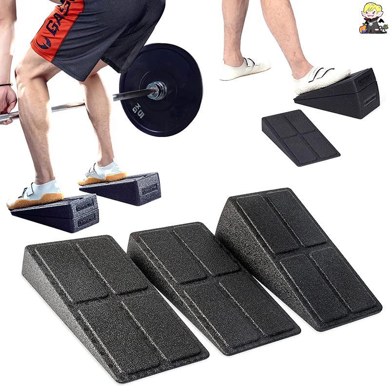 [CLA] 3 Chiếc Squat Wedge Blo Có Thể Điều Chỉnh Chống Trơn Trượt Squat Ramp Deadlift Wedge Bê Cáng S