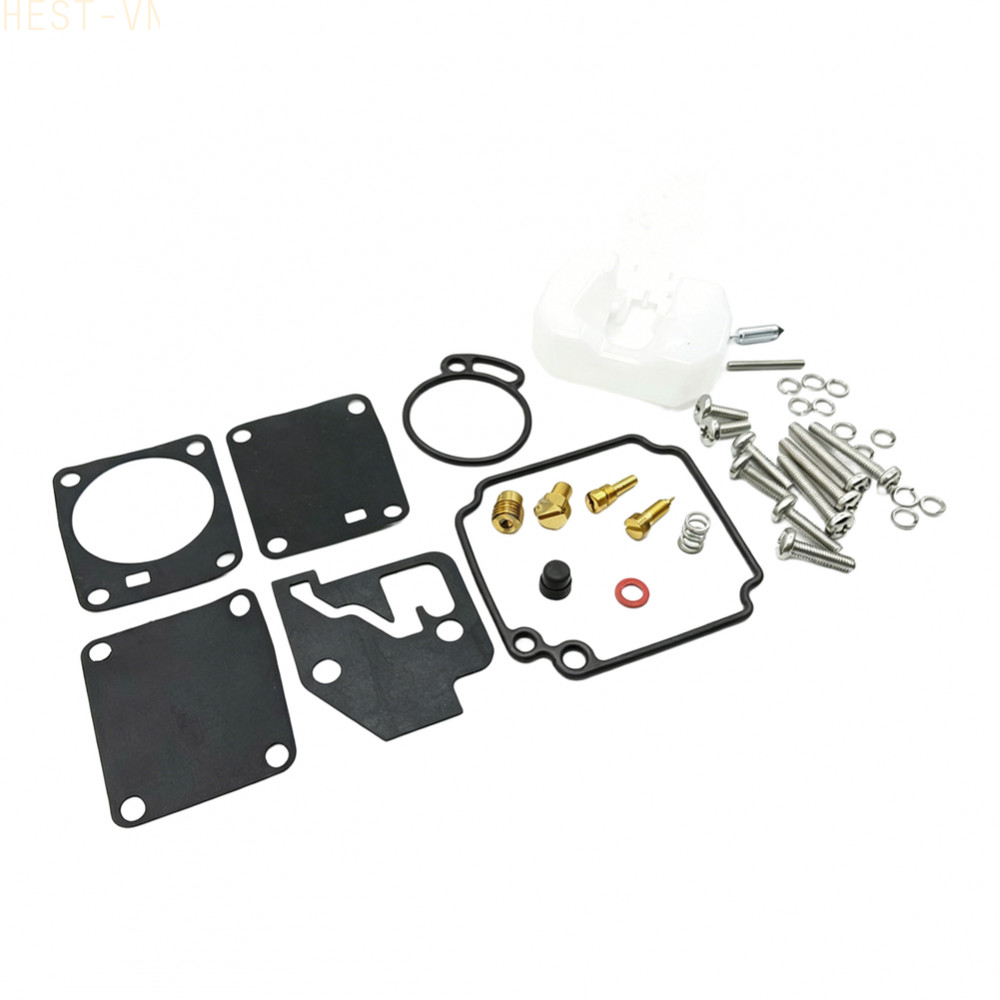 Outboard Engine Carburetor Repair Kit 63V-W0093-00 T18 for 2-Cycle 9.9hp 15hp