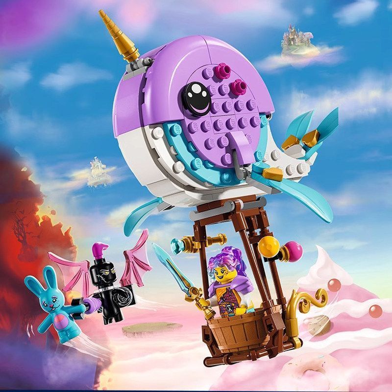 Khối xây dựng Dream City Hunter 71472 Iz 's Unicorn Whale Hot Air Balloon Lắp ráp Quà tặng đồ chơi