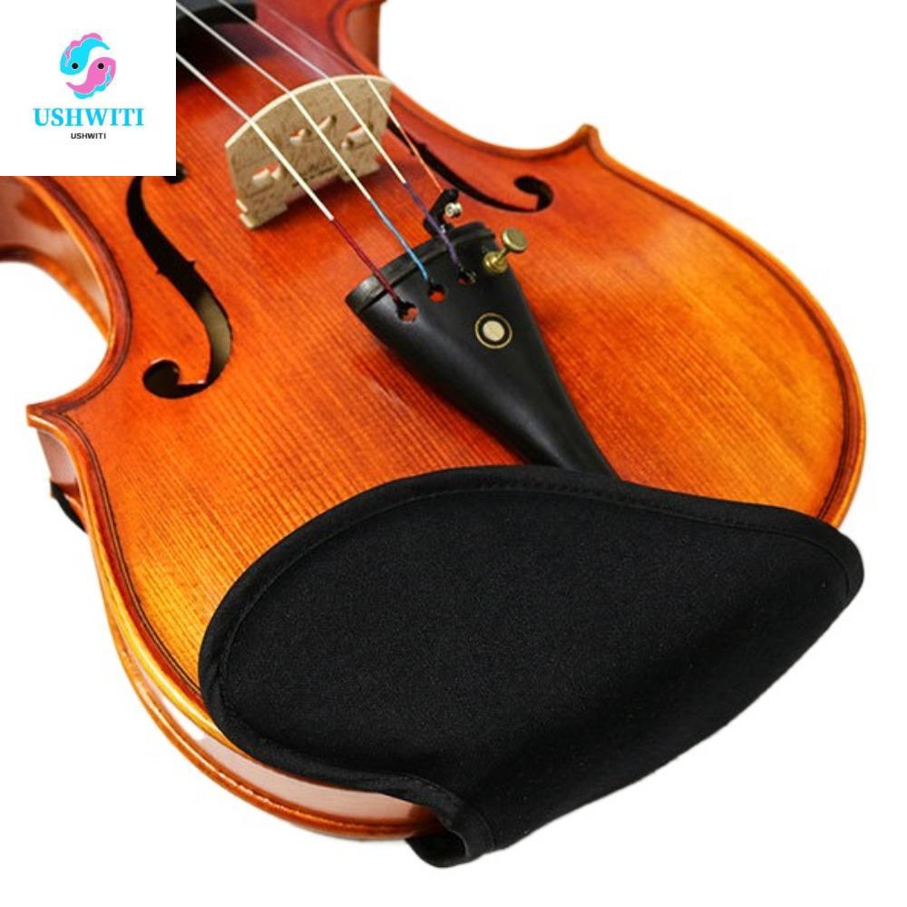MLINX Violin Vai Còn Lại Miếng Lót, Tấm Bảo Vệ Bông Violin Chin Rest Pad, Bộ Phận Fiddle Đệm Mềm Đen