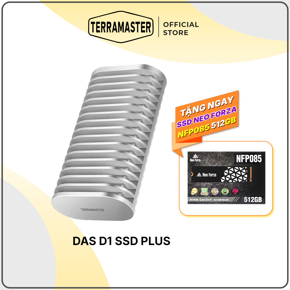 Combo Box Thunderbolt ổ cứng TerraMaster D1 SSD Plus và SSD Neo Forza