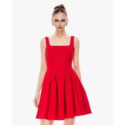 GIGI - Đầm hai dây mini cổ vuông dáng xoè_G2101D254164-51
