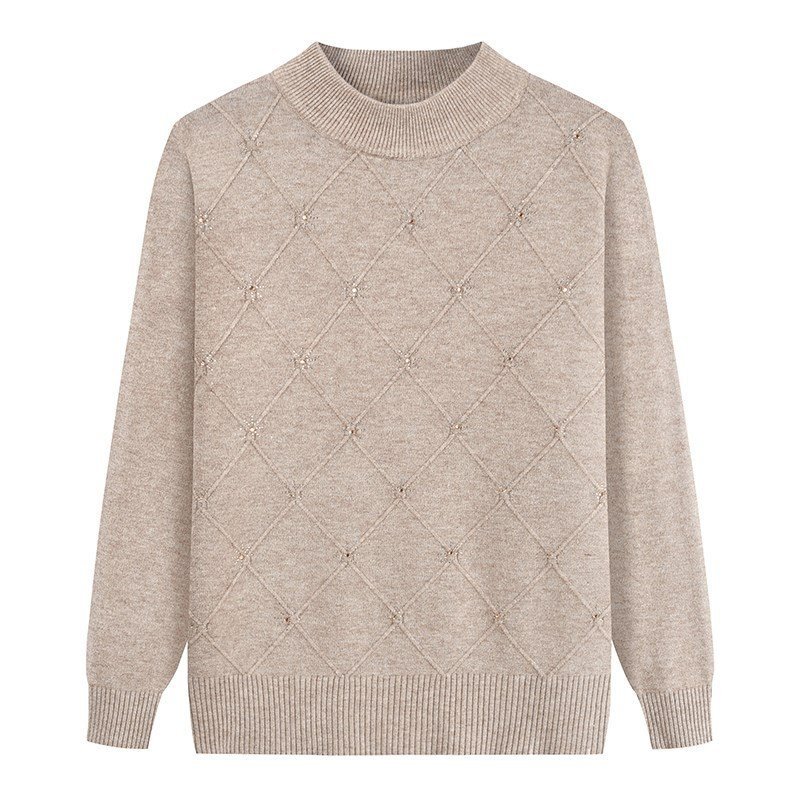 Áo Len và Quần Bộ Thu Đông cho Phụ Nữ Trung Niên và Cao Tuổi