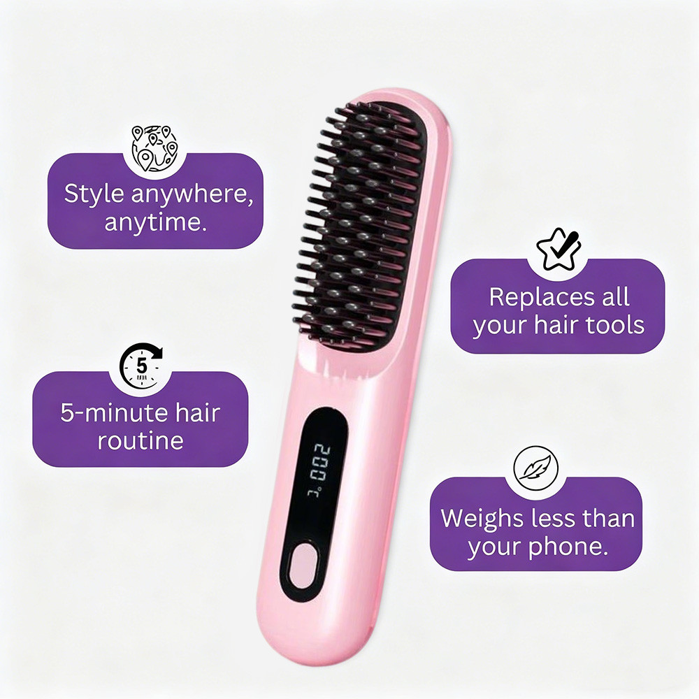 Go Brush Pro Numoya Straightener Rechargeable & Cordless Mini Hair Straightener
