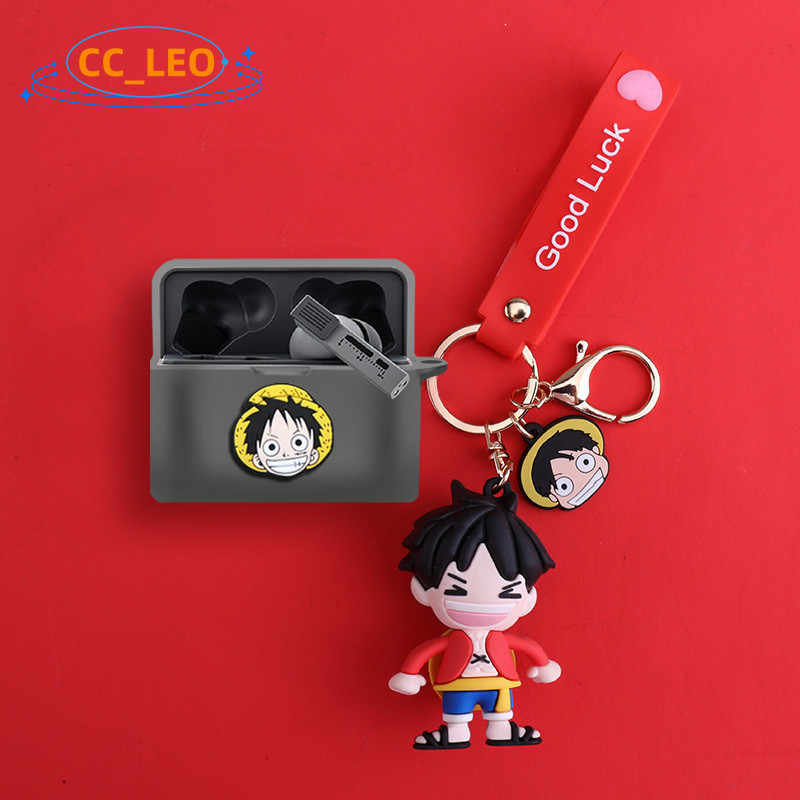 for MOONDROP Golden Ages 2 Case Silicone Soft Case Cute One Piece Luffy Cartoon Bear Keychain Pendan