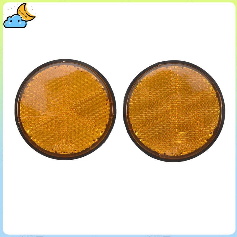 2 x 2 inch Tròn Màu Cam Phản Quang Đa Năng Cho Xe Máy ATV Xe Đạp Bụi Bẩn Xe Đạp